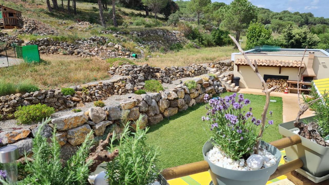 Chambres d'hôtes B&B La Bergeronnette avec piscine couverte chauffée Bizanet Exterior foto